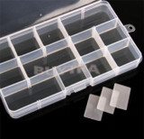 KuZHEN Plastic Adjustable 12 Compartment Storage Box Earring Jewelry Bin Case Container Sewing box Rhinestone Nail Art Tip