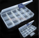 KuZHEN Plastic Adjustable 12 Compartment Storage Box Earring Jewelry Bin Case Container Sewing box Rhinestone Nail Art Tip