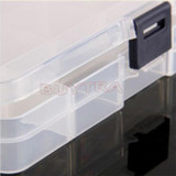 KuZHEN Plastic Adjustable 12 Compartment Storage Box Earring Jewelry Bin Case Container Sewing box Rhinestone Nail Art Tip