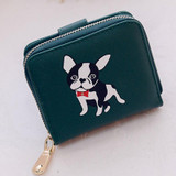 KUDIAN BEAR Women Wallets Cute Small Purse Carton Dog Short Wallet With Zipper Around Ladies Clutch Card Holder--BIC095 PM49