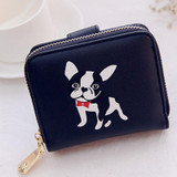 KUDIAN BEAR Women Wallets Cute Small Purse Carton Dog Short Wallet With Zipper Around Ladies Clutch Card Holder--BIC095 PM49