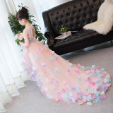 KSL318 Free shipping 2017 new China original design   elegant prom dresses girls kids evening dresses pageant dresses
