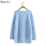 Ksenia O-Neck Lovely Sweater Fashion long sleeve women sweaters and pullovers Autumn and Winter 2017 pullover female Jumper