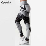 ksenia 3D print High waist legging women workout fitness leggings Push Up jeggings women slim sexy Pants legins femme