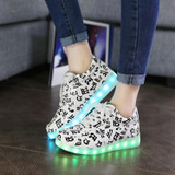 KRIATIV USB Charging Children Led Shoes Kids Luminous Sneakers Glowing for Girls Women's Sneakers with Luminous Sole