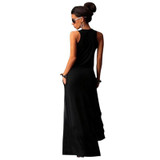 Rogi Summer Casual Cat Print Boho Long Maxi Beach Dress Party Bodycon Dresses Sundress Ladies Party Dress Robe Vestidos Mujer XL