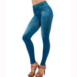 Rogi Plus Size Women Slim Skinny Leggings Women High Waist Jeans Leggings Fitness Girls Sexy Fashion Denim Pants Trousers Pocket