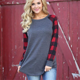 Rogi Plaid Shirt Women Casual Long Sleeve Womens Tops And Blouses New Fashion Patchwork Shirts Top Blouse Blusas Mujer Plus Size