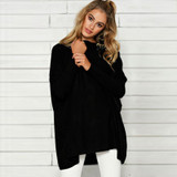 Rogi Long Knitted Sweater Tops Women 2018 Autumn Casual Loose Batwing Sleeve Knit Sweater Oversized Pullover Jumper Pull Femme