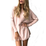 Rogi Long Knitted Sweater Tops Women 2018 Autumn Casual Loose Batwing Sleeve Knit Sweater Oversized Pullover Jumper Pull Femme
