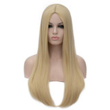 Rockstar Wigs 5Colors 60cm/24inches Long Straight Black Blond Synthetic Hair Central Parting Cosplay Wig