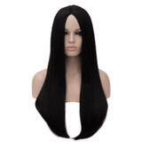 Rockstar Wigs 5Colors 60cm/24inches Long Straight Black Blond Synthetic Hair Central Parting Cosplay Wig