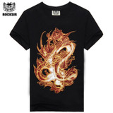 Rocksir Fashion 18 Design T-shirts For Men Novelty Summer T-shirt Mens Hiphop Casual Comfortable Men's T-shirts 2016 XXXL