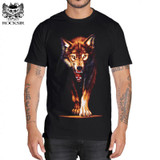 Rocksir 3d wolf t shirt mens Brand 3D Indians wolf Print t shirts Cotton wolves Men t-shirt Casual Man Tees Mens Tops