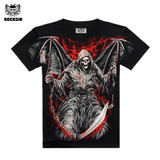 Rocksir 3d skull t shirts Men 2017 HOT SALE Fashion Brand Mens Casual 3D Printed T shirt Cotton Men Clothes tshirt plus size