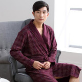 Robes Men Spring Long sleeve Cotton Nightwear Elderly Men Pyjamas Mens sleep sleepwear Plus size 4XL