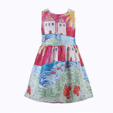 Robe Fille Girl Dress 2017 Brand Princess Dress Girl Designer Character Painting Kids Dresses for Girls Clothes Vetement Fille Robe Fille Girl Dress 2017 Brand Princess Dress Girl Designer Character Painting Kids Dresses for Girls Clothes Vetement Fille