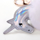 Lensple Hot Sale Colorful Unicorn Plush Hanging Pendant Cute Fluffy Rabbit Fur Keychain Ring Doll Toy For Women Bag Kids Gift