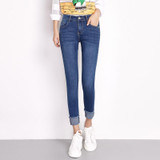 LEIJIJEANS 2018 Spring Plus Size Flower Embroidery Bleach Ankle Length Chinese Style Skinny Pencil Stretch Women Mid Waist Jean