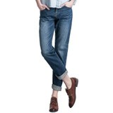 LEIJIJEANS 2018 New Arrival Spring Plus Size Fashion Bleached Vintage Mid Waist Full Length Loose Boyfriend Women Stretch Jeans