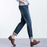 LEIJIJEANS 2018 New Arrival Spring Plus Size Fashion Bleached Vintage Mid Waist Full Length Loose Boyfriend Women Stretch Jeans
