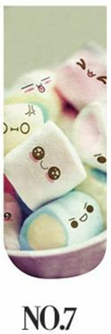 Lei-SAGLY 1 pair Neon Socks 3D Printing Female Socks Women Low Cut Ankle Socks Calcetines Mujer Casual Hosiery Printed Sock