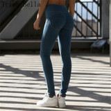 leggings women 2017 Mosaic Peach rump Shaping elastic high waist jeans pants fitness pantalon femme trousers women legging