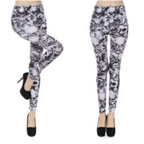 Leggings for Women New AOWOFS Female Skull Print Pattern Skinny Slim Fit Pants Stretchy Leggings Hot Item Hot