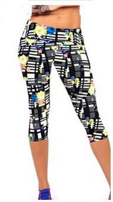 Legging Women Print Summer Style Black Pants Capris Women Leggins Female Pants Thin and Soft Mid Calf Legging