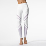 Legging Fitness White Striped Sportswear Women Sporting Leggings Workout Pants Clothing Elasticity Ropa Mujer