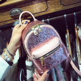 LEFTSIDE 2017 Women's Sequins Pu Leather Backpack children backpacks mini Bag fashion small back pack for teenage girls