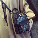 LEFTSIDE 2017 Women's Sequins Pu Leather Backpack children backpacks mini Bag fashion small back pack for teenage girls