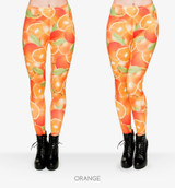 Girls Basic Casual Leggings Women 3D Funny Fruit Oranges Printing Leggins Girls Basic Casual Leggings Women 3D Funny Fruit Oranges Printing Leggins