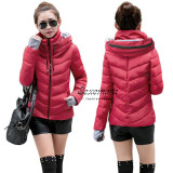 Girl Winter Zipper Jacket Women Parka Thicken Outerwear Anorak Women Down Parka Coats, Short Slim Design Cotton-padded Plus Size