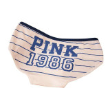 Girl Sexy Panties Stripe Panties Women Underwear Pink Tanga Bragas Cute Letter Briefs