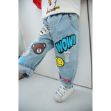 Girl Jeans Boys Ripped Jeans Spring Autumn Casual Baby Girls Pants Loose Children Denim Pant Kids Casual Trousers Jeans