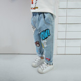 Girl Jeans Boys Ripped Jeans Spring Autumn Casual Baby Girls Pants Loose Children Denim Pant Kids Casual Trousers Jeans