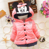 Girl Fashion Jacket girls Winter Coat baby Children's Cotton yellow Clothing Overalls Hooded parka snowsuit Clothes jackets