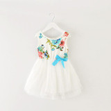 Girl Dress Summer New Floral Baby Girl Dress Princess TuTu Dress 8 Colors Infant Dresses Kids Clothing With Bow