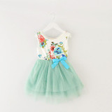 Girl Dress Summer New Floral Baby Girl Dress Princess TuTu Dress 8 Colors Infant Dresses Kids Clothing With Bow