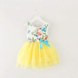 Girl Dress Summer New Floral Baby Girl Dress Princess TuTu Dress 8 Colors Infant Dresses Kids Clothing With Bow