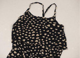 2016 Hot-Selling Baby Kids Girls One-piece Sleeveless Heart Dots Bib Playsuit Jumpsuit T-shirt Pants Outfit Clothes 2-7Y