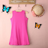 2016 Hot Selling Baby Girls Dress Summer Sleeveless Horse Print Kids Dress Causal Child Dress for 4-12Y Girls