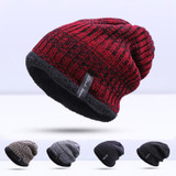 2016 Hot Sales Fashion Hat Winter Hat For Man Skullies Beanies Solid Knitted Hat Warm Cap Men Beanies Cap Elastic Free Shipping
