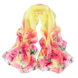 2016 hot sale Womens New Peony Pattern Long Stole Scarves Shawl Scarf  wholesale price