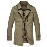2016 Hot Sale Trench Coat Men Tops Autumn Style Single Breasted Trench Coat High Quality Cloth Long Mens Trench Jacket Coat