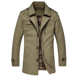 2016 Hot Sale Trench Coat Men Tops Autumn Style Single Breasted Trench Coat High Quality Cloth Long Mens Trench Jacket Coat