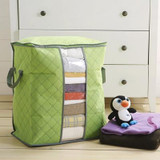 2016 Hot Sale Storage Bag Box Portable Organizer Non Woven Underbed Pouch Storage Box Bamboo Clothing Storaging Bag on sale