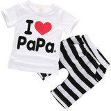 2016 Baby Boy Girls Newborn Clothes Casual Pajamas Set T-shirt Pants 2PC Outfits