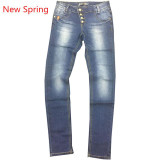 2016 AutumnTop New Hot Sale STRETCH JEANS Pencil Ripped Skinny Jeans Woman Fashion Slim Blue Low Waist Women's Slim Denim Pants